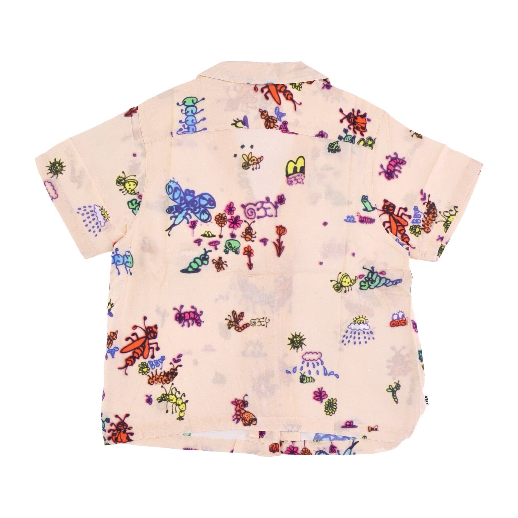 OBEY Camicia Manica Corta Donna Doodle Relaxed Shirt Shortbread da donna in Bluse e camicie Drestige - Casamassima, commercioVirtuoso.it