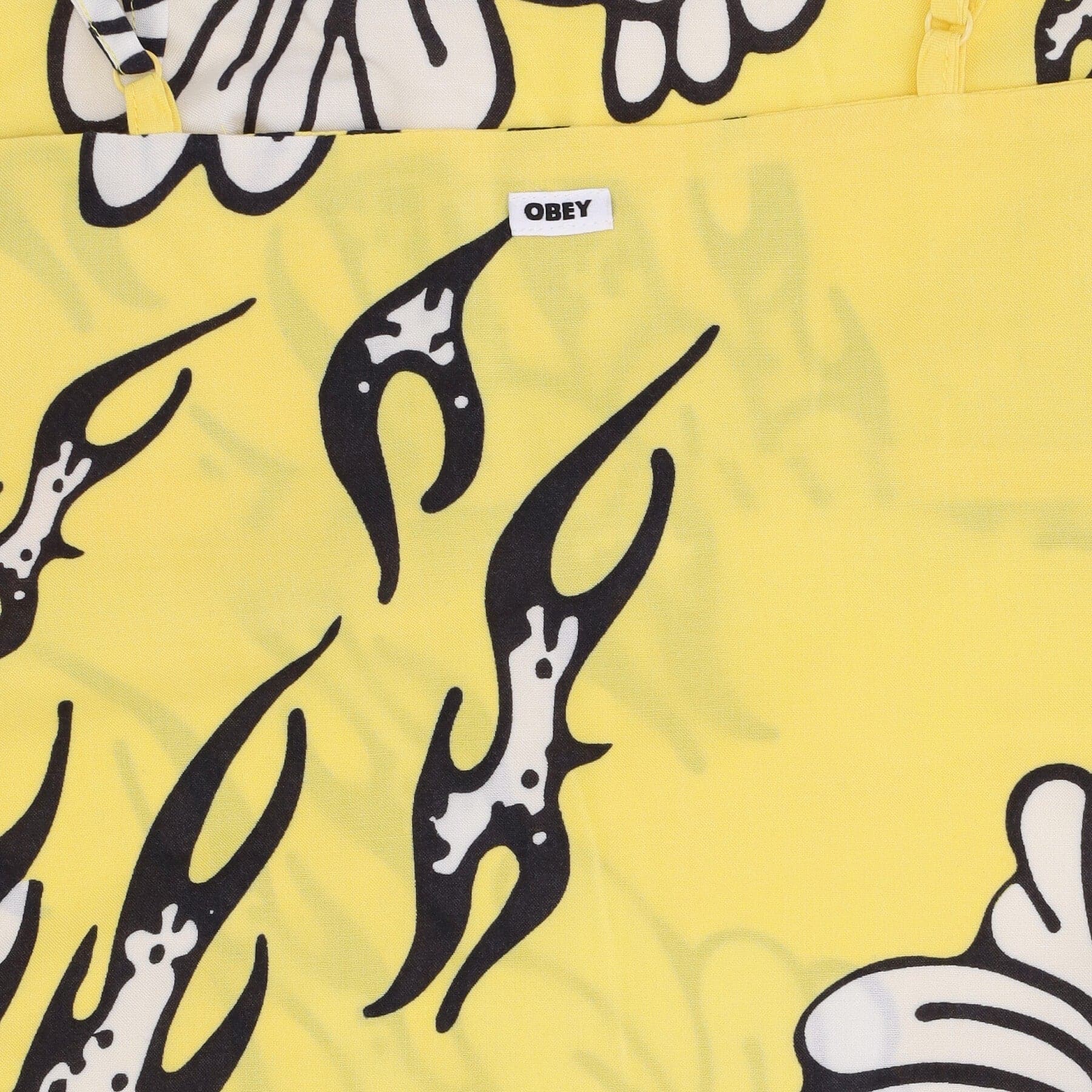 OBEY Vestito Donna Flamin ' Flower Dress Cyber Yellow da donna in Casual Drestige - Casamassima, commercioVirtuoso.it