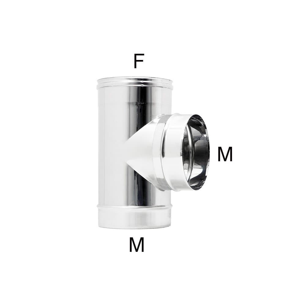 Raccordo inox a T braga MF da 160mm codino M AISI 304 in Tubi di scarico Aloiserw.com - Altomonte, commercioVirtuoso.it