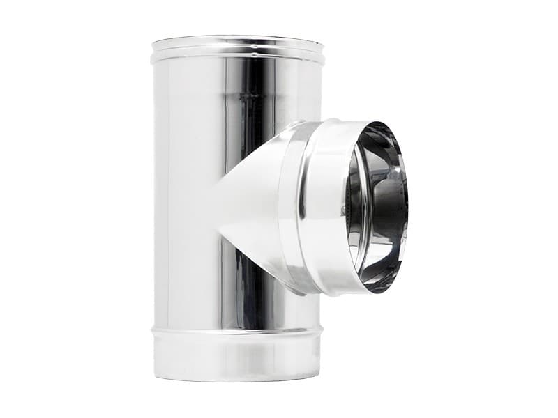 Raccordo inox a T braga MF da 180mm codino M AISI 304