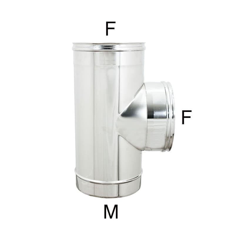 Raccordo inox a T braga MF da 160mm codino F AISI 304 in Tubi di scarico Aloiserw.com - Altomonte, commercioVirtuoso.it