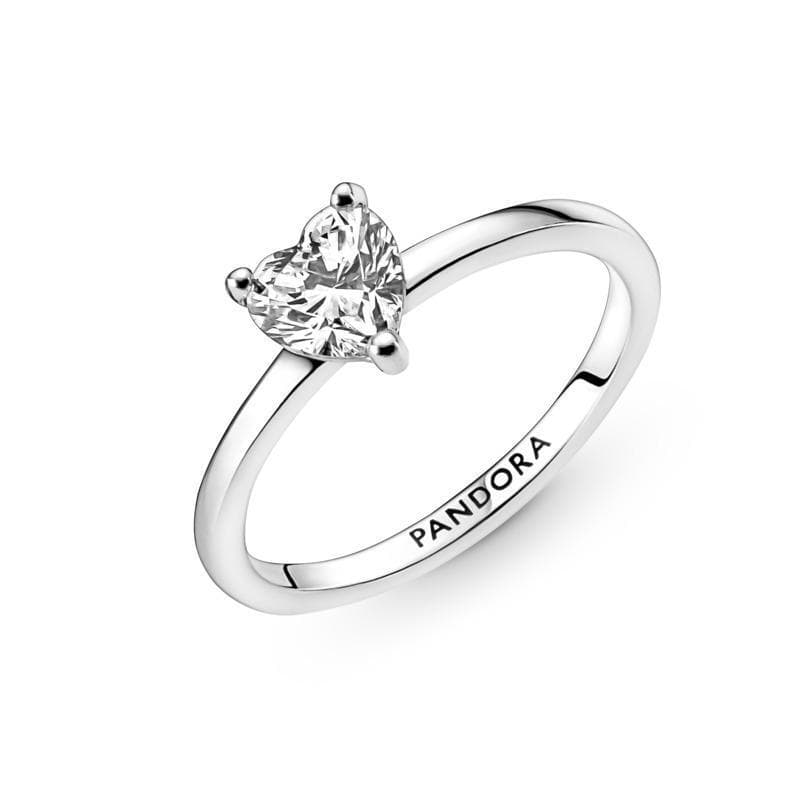 PANDORA - Anello Solitario con Pietra Cuore in Anelli Alba Gioielli - Casoria, commercioVirtuoso.it