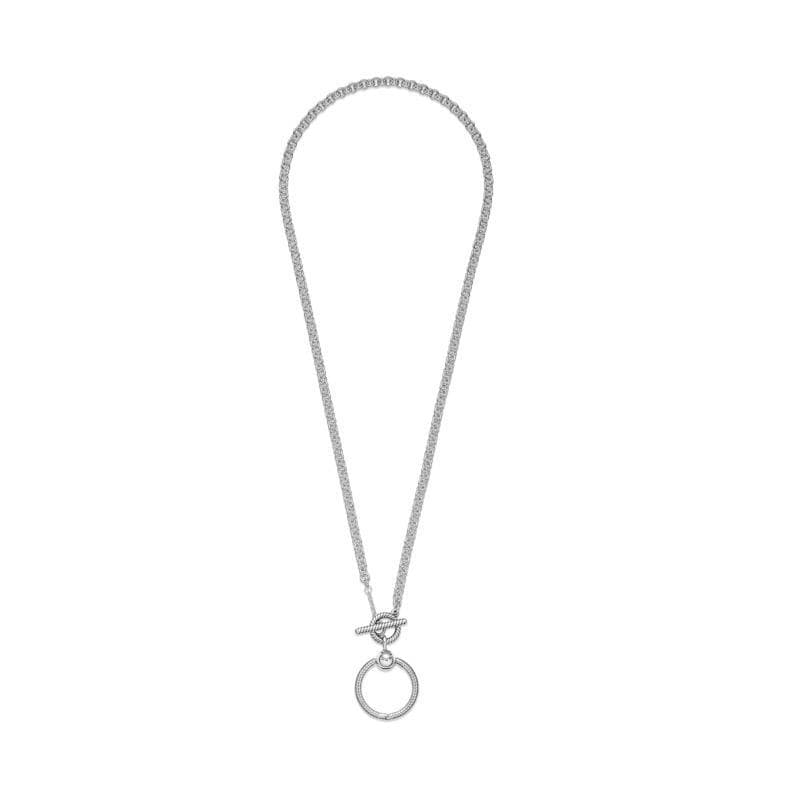 PANDORA - Collana con Chiusura a T e O Pendant in Collane Alba Gioielli - Casoria, commercioVirtuoso.it
