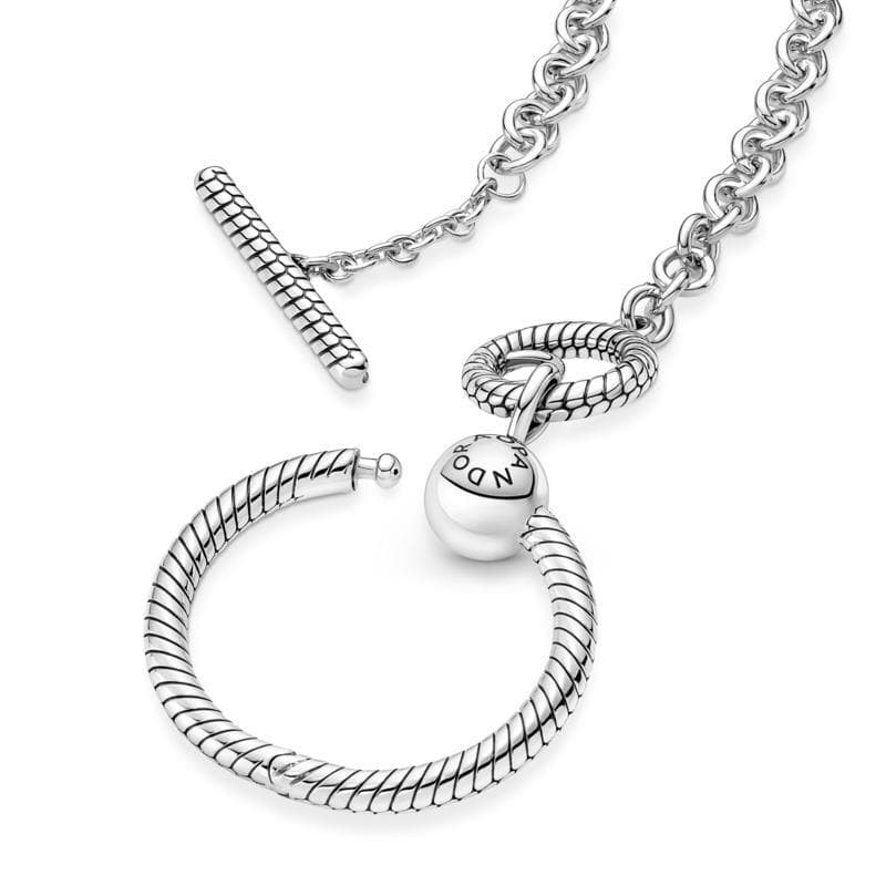 PANDORA - Collana con Chiusura a T e O Pendant in Collane Alba Gioielli - Casoria, commercioVirtuoso.it