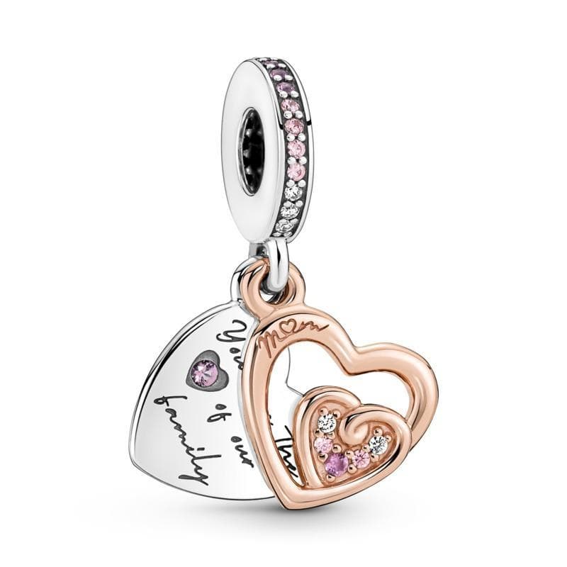 PANDORA - Charm Pendente Cuori Intrecciati e Famiglia in Bead Charm Alba Gioielli - Casoria, commercioVirtuoso.it