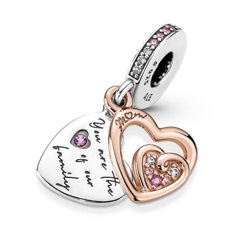 PANDORA - Charm Pendente Cuori Intrecciati e Famiglia in Bead Charm Alba Gioielli - Casoria, commercioVirtuoso.it
