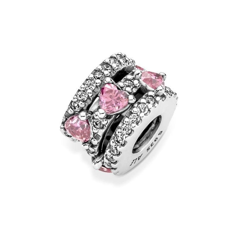 PANDORA - Charm Cuori Rosa in Bead Charm Alba Gioielli - Casoria, commercioVirtuoso.it