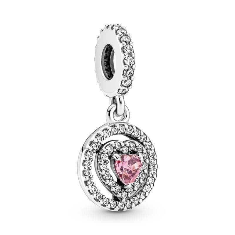 PANDORA - Charm Pendente Cuore Rosa