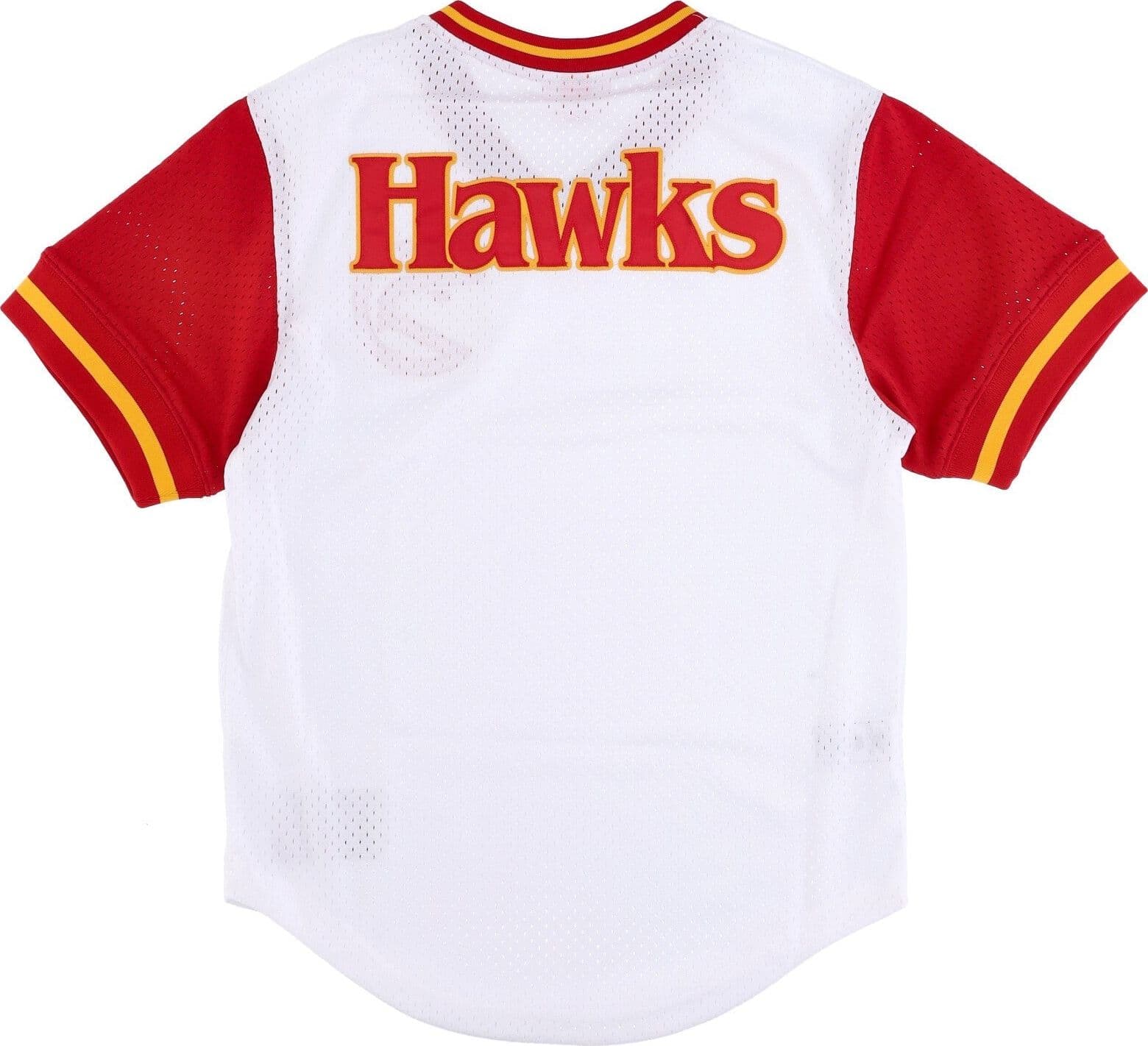 MITCHELL &amp; NESS Casacca Uomo Nba Fashion Mesh V-neck Hardwood Classics Atlhaw White/original Team Colors da uomo in T-Shirt Drestige - Casamassima, commercioVirtuoso.it