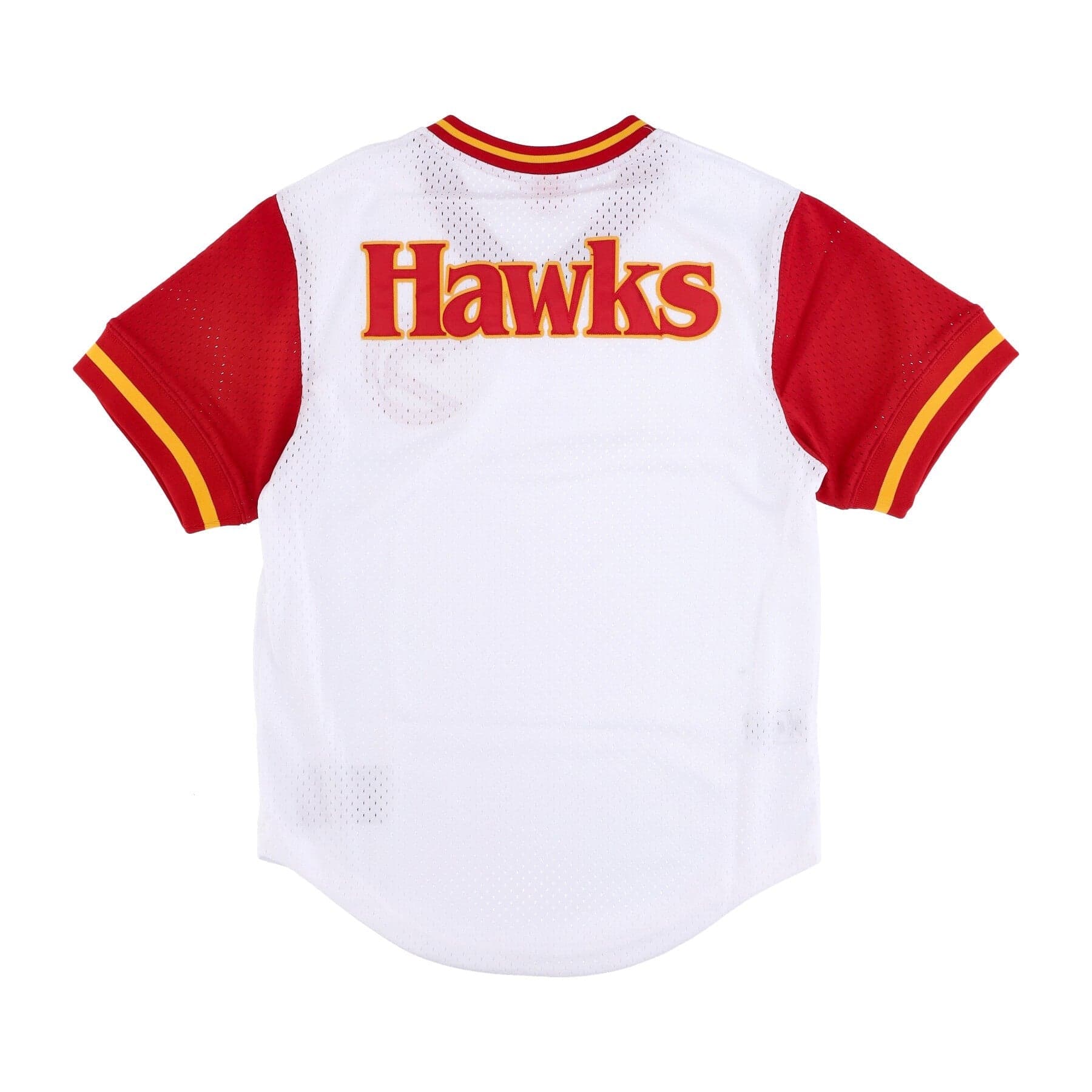 MITCHELL &amp; NESS Casacca Uomo Nba Fashion Mesh V-neck Hardwood Classics Atlhaw White/original Team Colors da uomo in T-Shirt Drestige - Casamassima, commercioVirtuoso.it