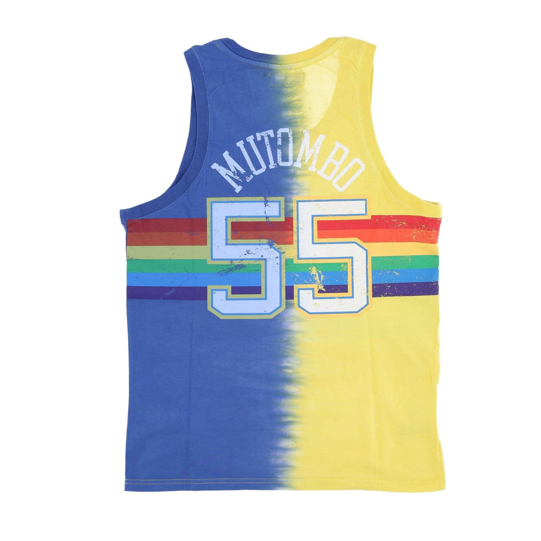MITCHELL &amp; NESS Canotta Uomo Nba Vertical Tie Dye Tank Hardwood Classics No 55 Dikembe Mutombo Dennug Original Team Colors da uomo in Canottiere e magliette Drestige - Casamassima, commercioVirtuoso.it