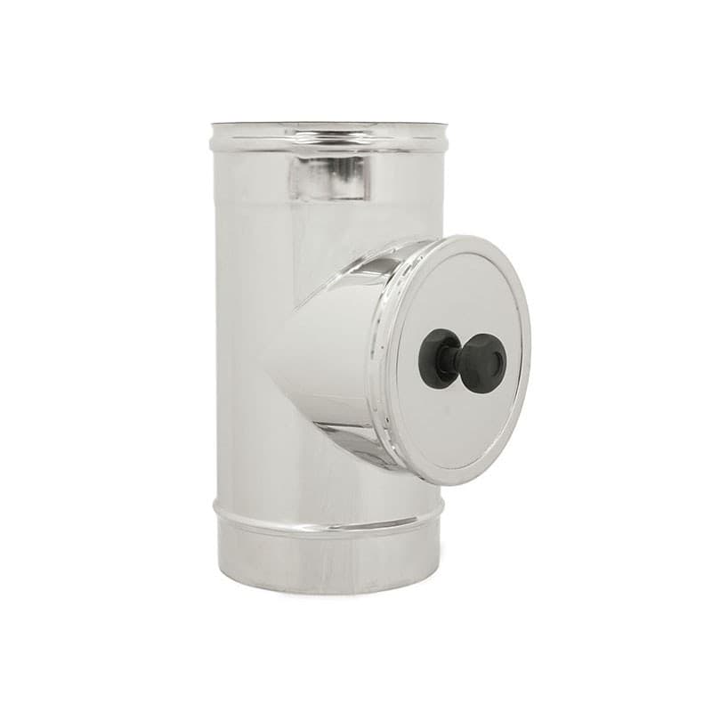 Modulo di ispezione a T da 300mm in acciaio inox 5 decimi AISI 304 - 2