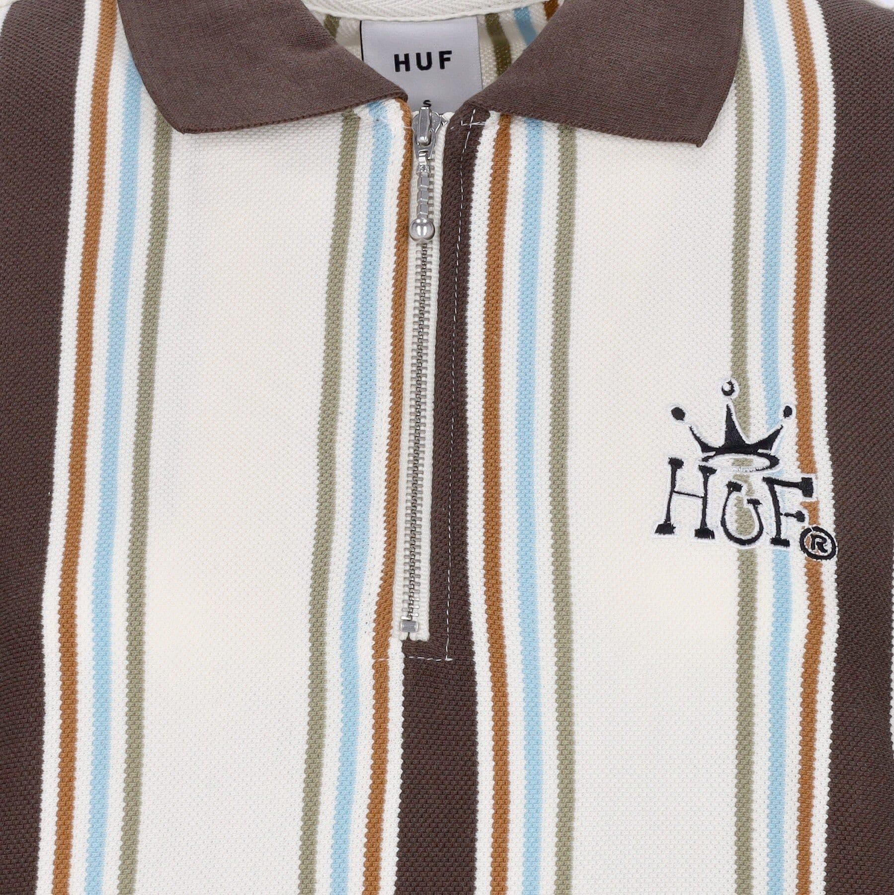HUF Vestito Donna Crown Polo Knit Dress Off White da donna in Casual Drestige - Casamassima, commercioVirtuoso.it