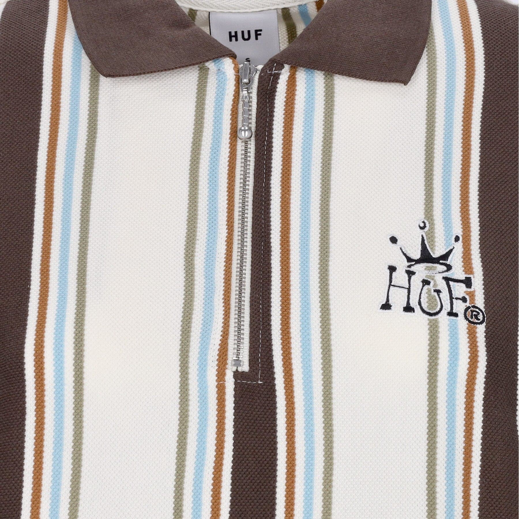 HUF Vestito Donna Crown Polo Knit Dress Off White da donna in Casual Drestige - Casamassima, commercioVirtuoso.it