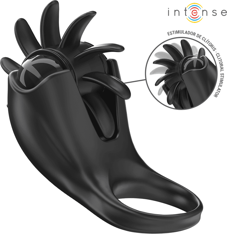INTENSE - MABEL ANELLO VIBRANTE 10 VIBRAZIONI CON STIMOLATORE CLITORIDEO NERO in prodotto Desideria Shop - Latina, commercioVirtuoso.it