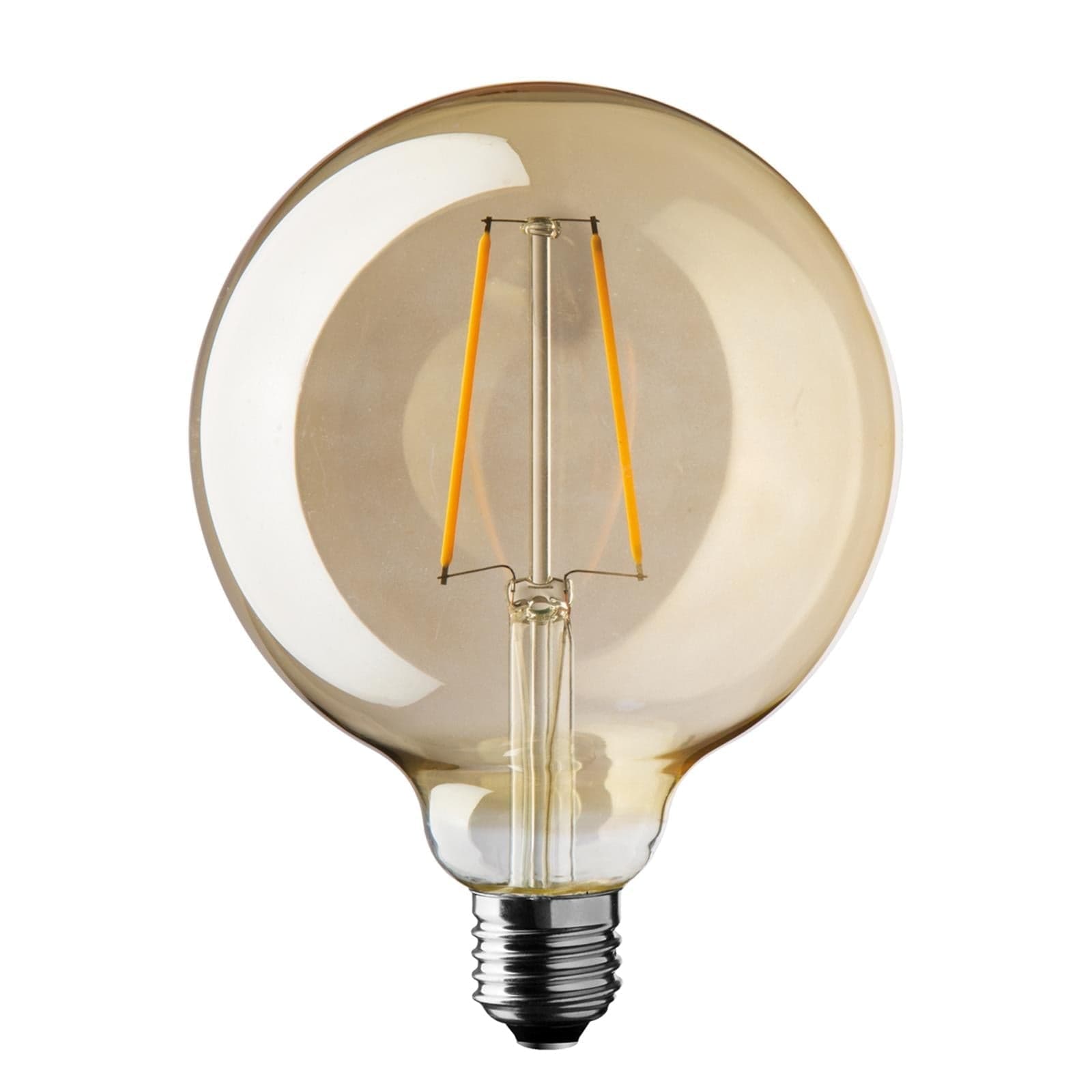 Lampada globo vintage antique led e27 sfera antichizzata 125 mm diametro - 2