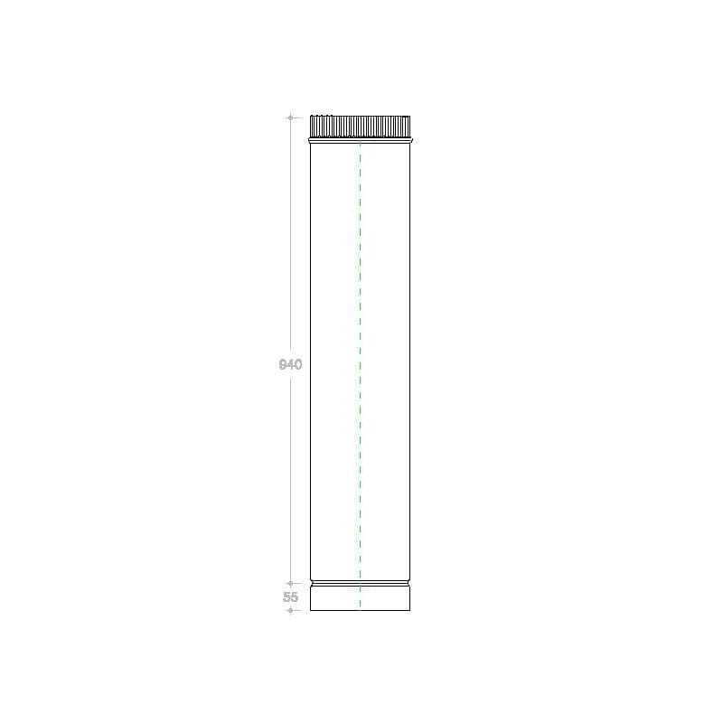 Tubo canale zincato da 130 x 1000 mm spessore 6 decimi in Ferro Aloiserw.com - Altomonte, commercioVirtuoso.it