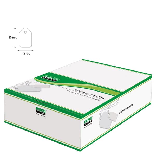 SCATOLA 1000 ETICHETTE CON FILO A387 (13X20MM