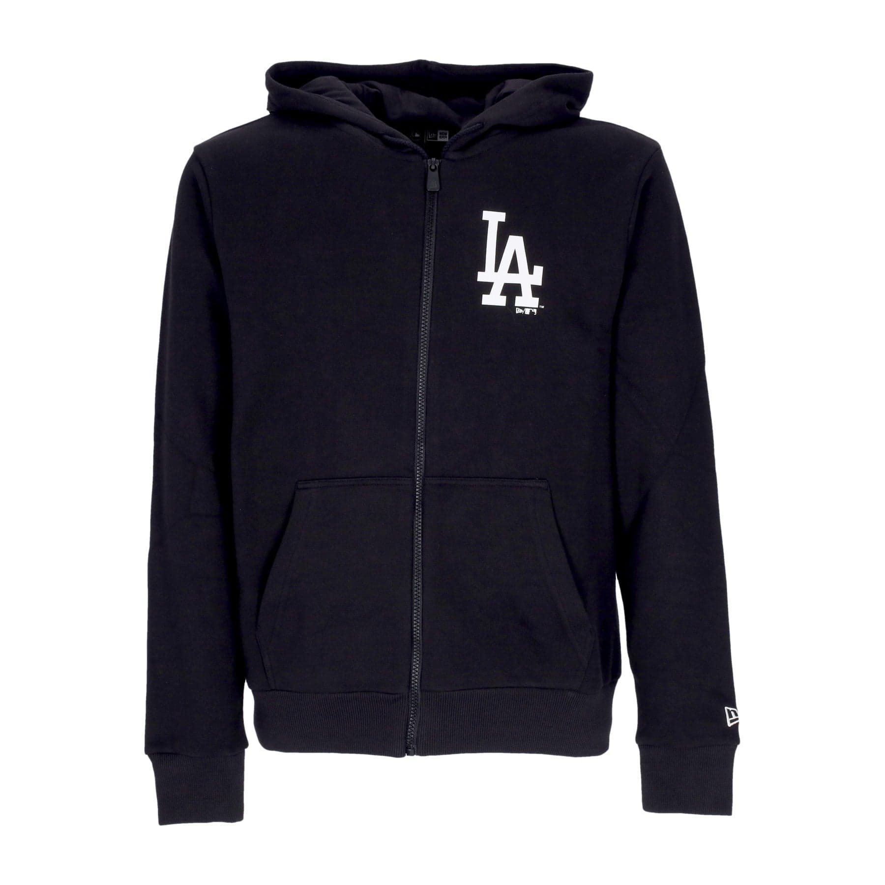 NEW ERA Felpa Cappuccio Zip Uomo Mlb League Essential Fz Losdod Black/white da uomo