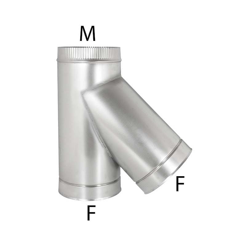 Raccordo a Y braga a 135° zincata da 100mm spessore 6 decimi in Tubi di scarico Aloiserw.com - Altomonte, commercioVirtuoso.it