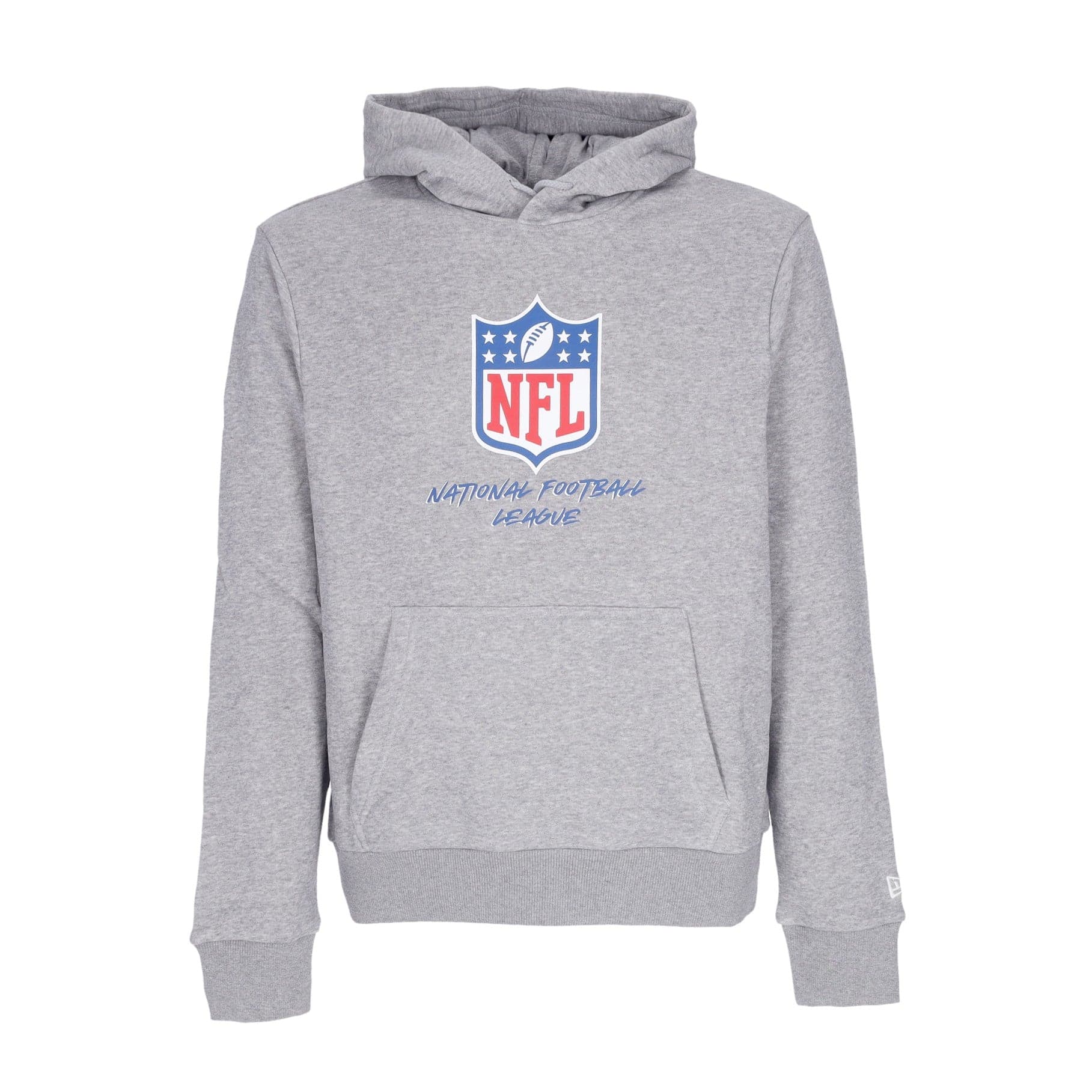 NEW ERA Felpa Cappuccio Uomo Nfl Script Team Hoody Nfllog Heather Grey/front Door Red da uomo