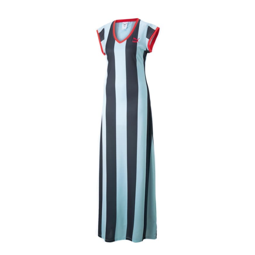 PUMA Vestito Donna Stripes Long Dress X Dua Lipa Blue Glow da donna in Abiti Drestige - Casamassima, commercioVirtuoso.it