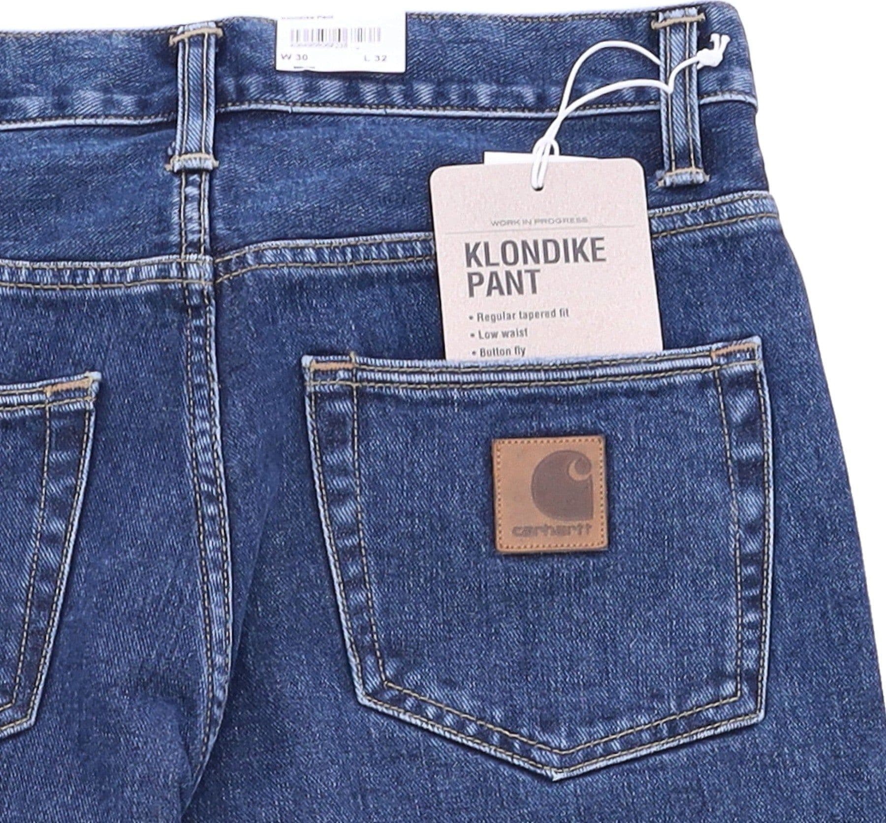 CARHARTT WIP Jeans Uomo Klondike Pant Blue Stone Washed da uomo in Jeans Drestige - Casamassima, commercioVirtuoso.it