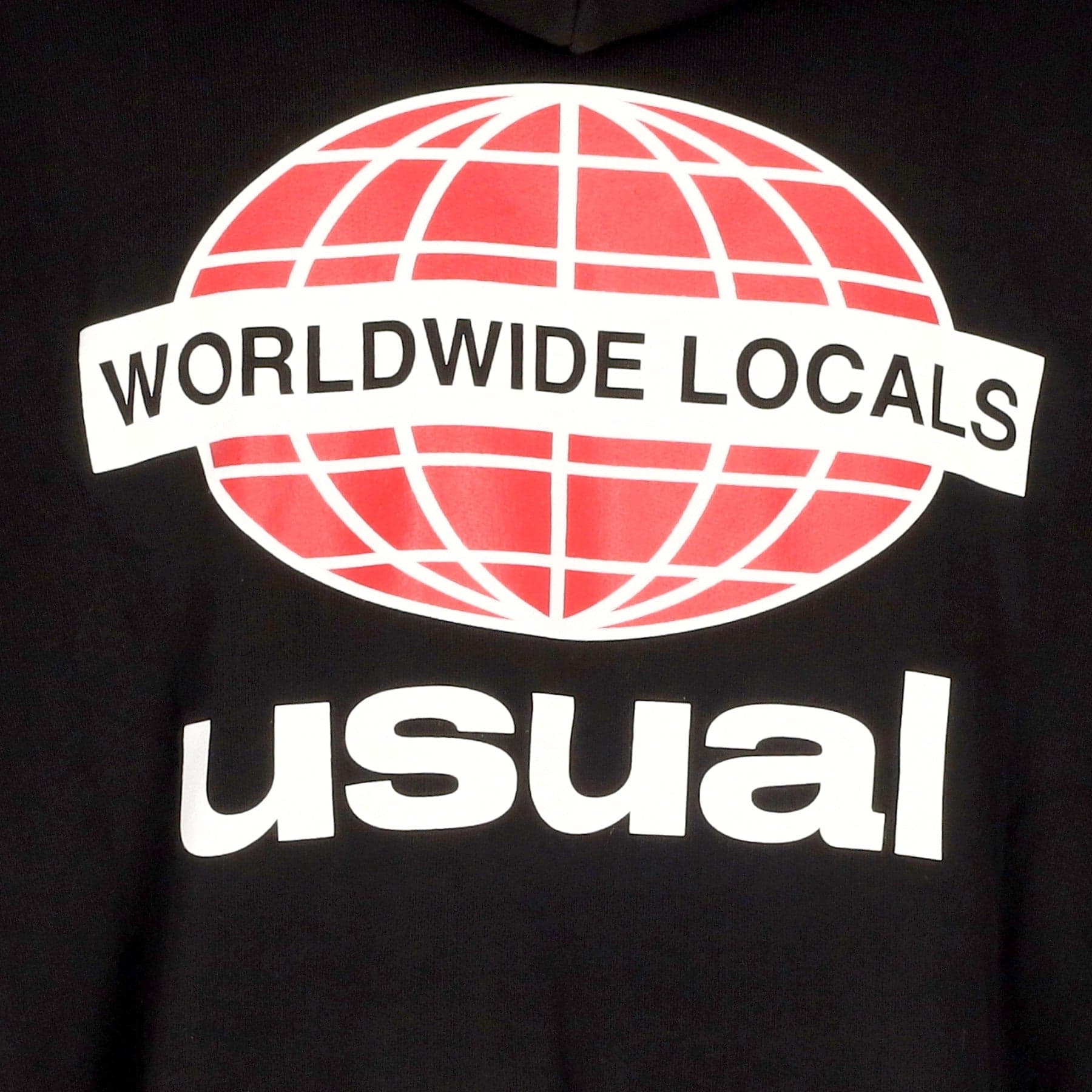 USUAL Felpa Cappuccio Uomo Worldwide Locals Hoodie Black da uomo in Felpe con cappuccio Drestige - Casamassima, commercioVirtuoso.it