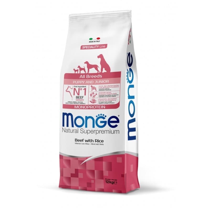 Monge Speciality Line Monoprotein secco Cani Puppy & Junior manzo e riso in Secco 101 Market - Poggibonsi, commercioVirtuoso.it