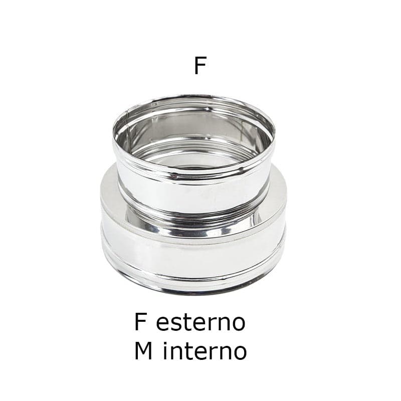 Raccordo inox mono parete F 250mm a doppia parete MF Di 250 - De 300 mm in Tubi di scarico Aloiserw.com - Altomonte, commercioVirtuoso.it