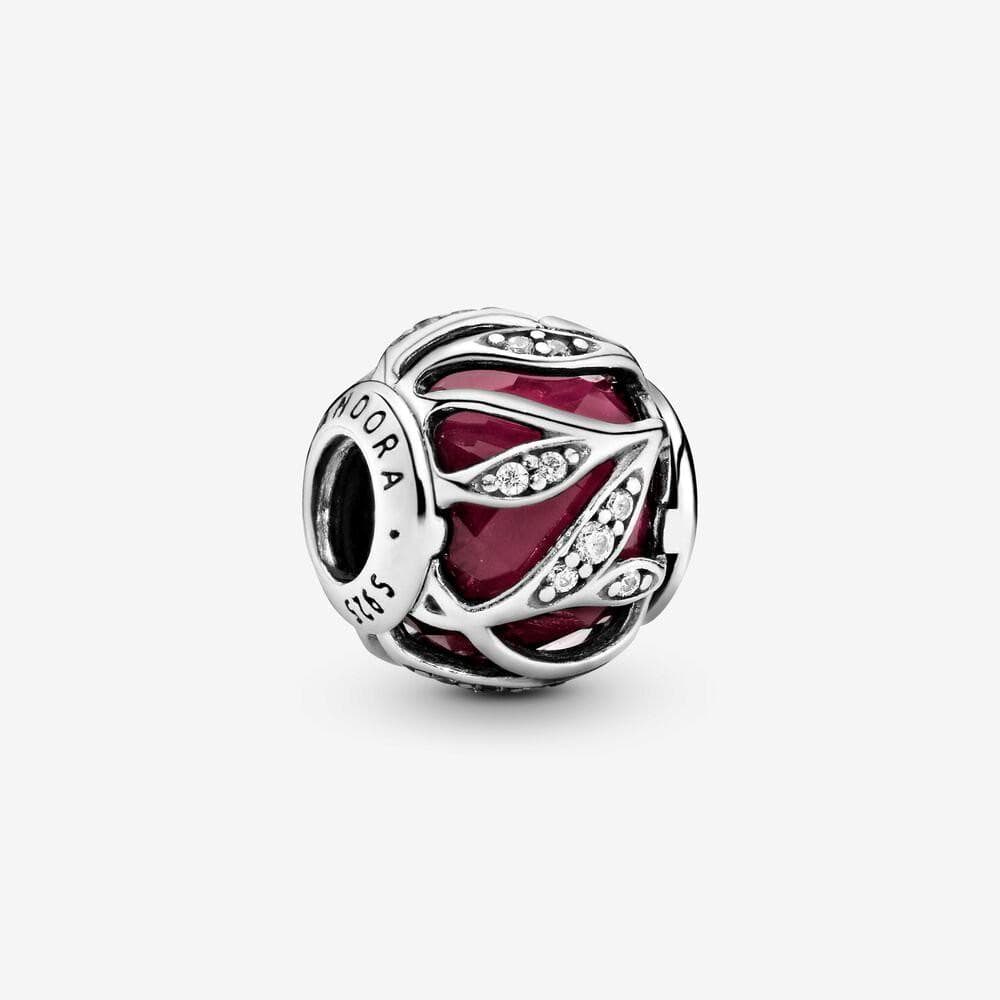 PANDORA Charm rosso Luminosa Natura