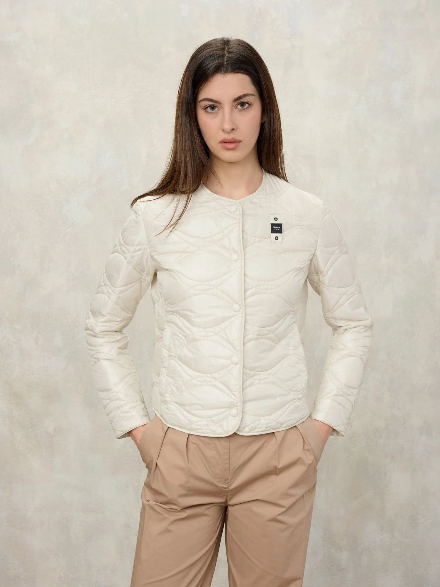 Blauer Giubbino Donna Trapuntato Bianco Dalrymple – Piumino leggero primaverile 26SBLDC02175