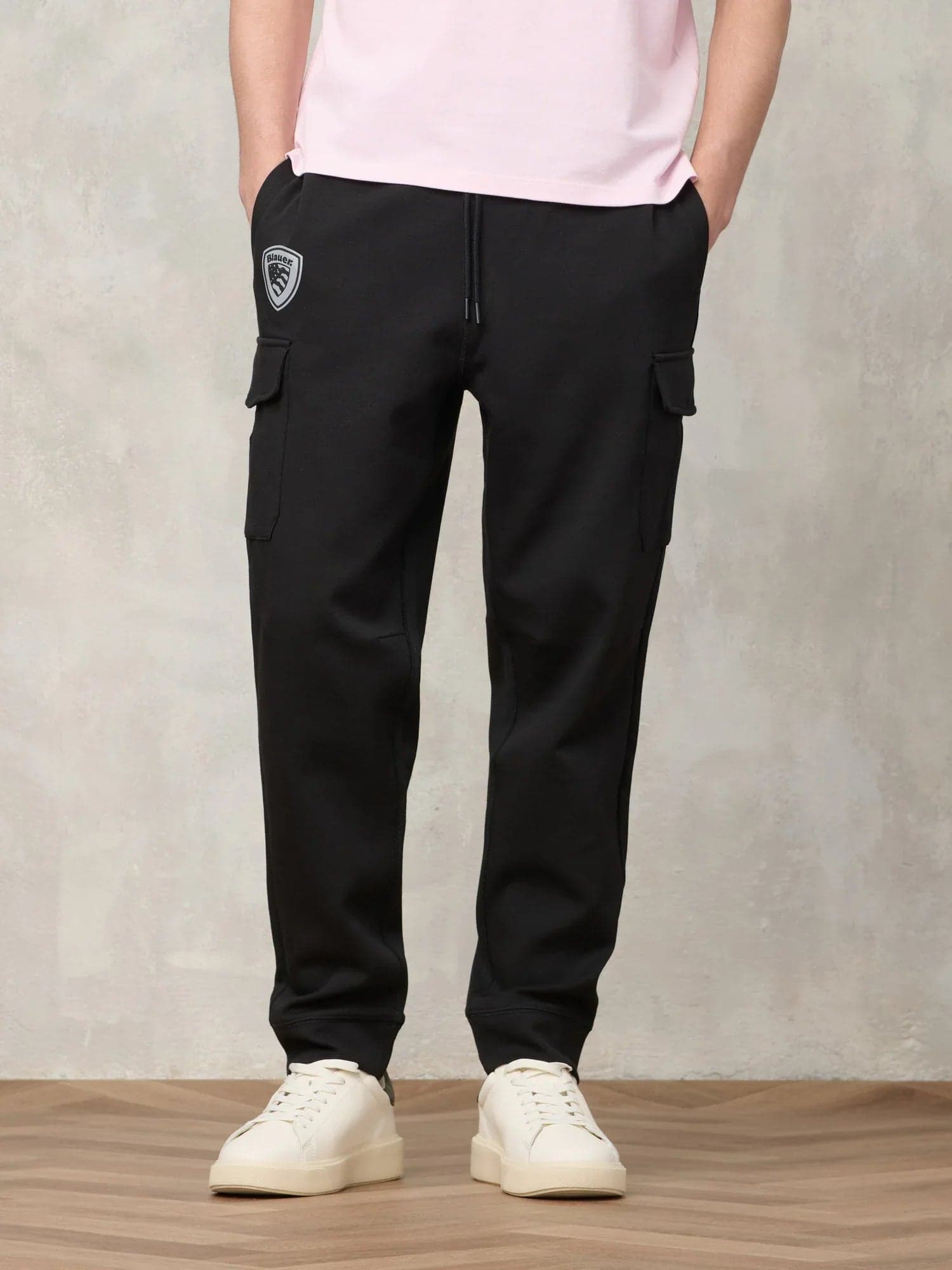 Blauer Pantalone in Felpa Uomo Cargo  Olneys 26SBLUP04036 Nero