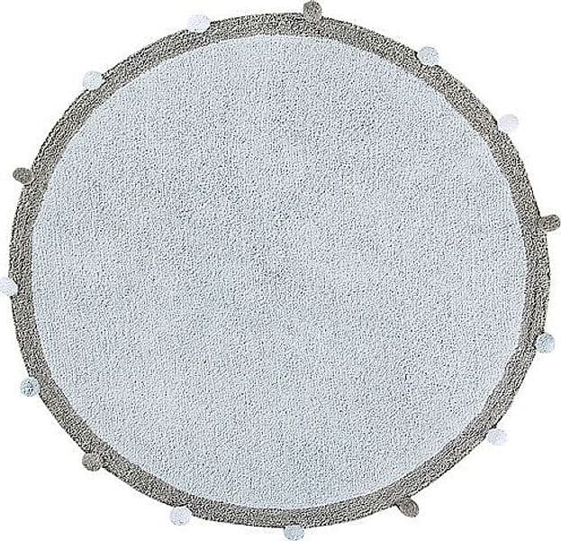 Bubbly, Tappeto Tondo Lavabile, Azzurro - 120 cm diametro Lorena Canals