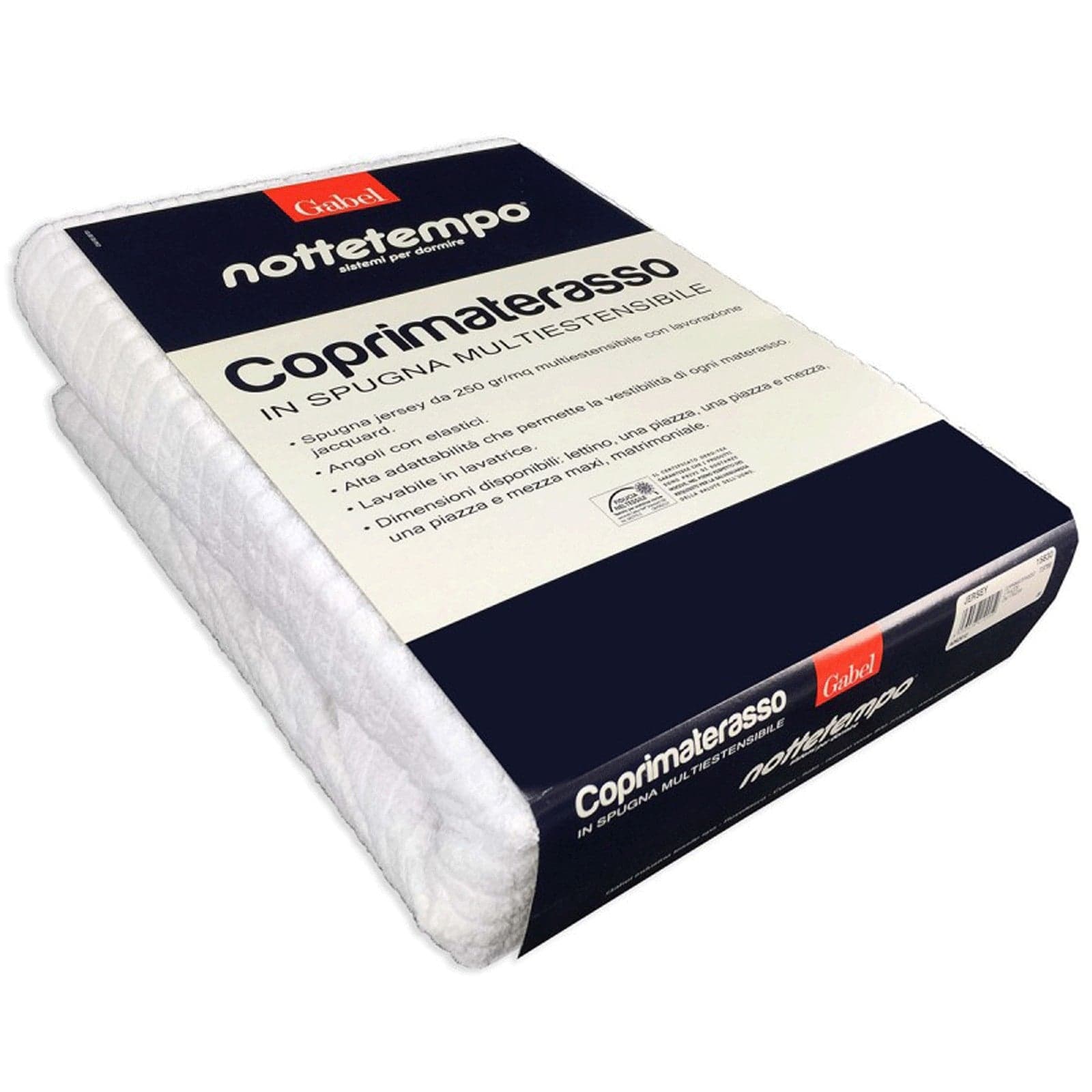 Coprimaterasso Varie Misure con angoli in Spugna Jacquard Jersey NOTTETEMPO GABEL in Coprimaterassi e protezioni Collezione Casa - Trebisacce, commercioVirtuoso.it