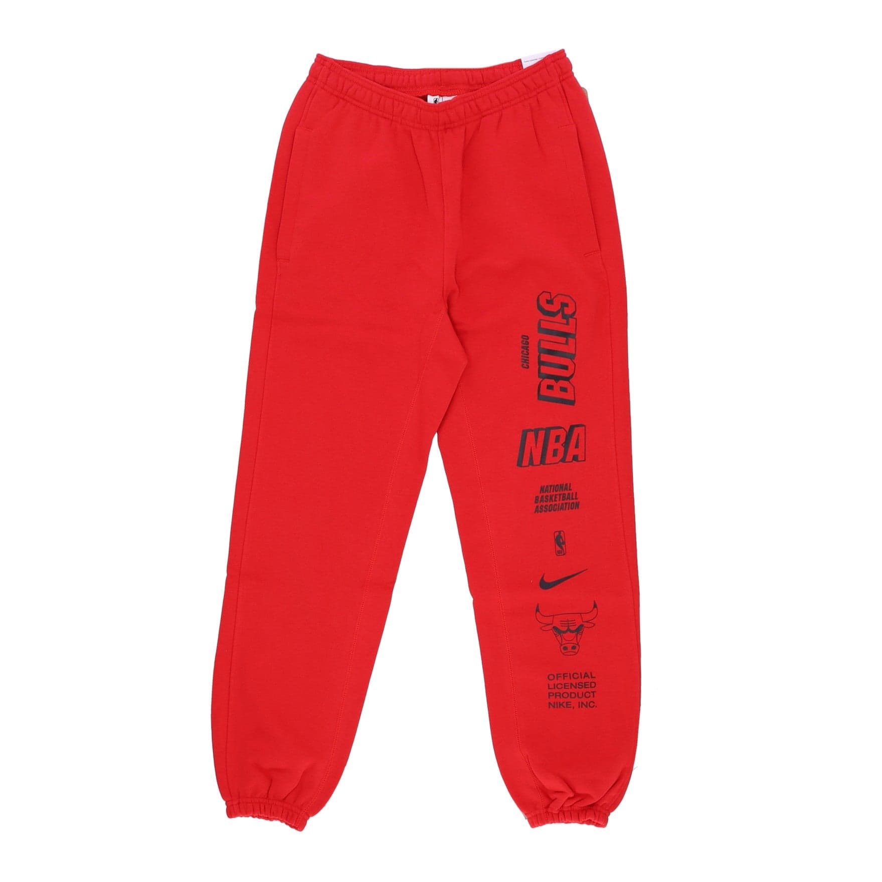 NIKE NBA Pantalone Tuta Felpato Uomo Nba Fleece Courtside Pant Chibul University Red da uomo