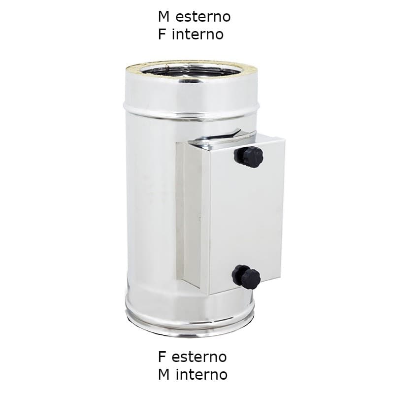 Modulo raccolta incombusti inox doppia parete Di 200 - De 250 mm in Tubi di scarico Aloiserw.com - Altomonte, commercioVirtuoso.it