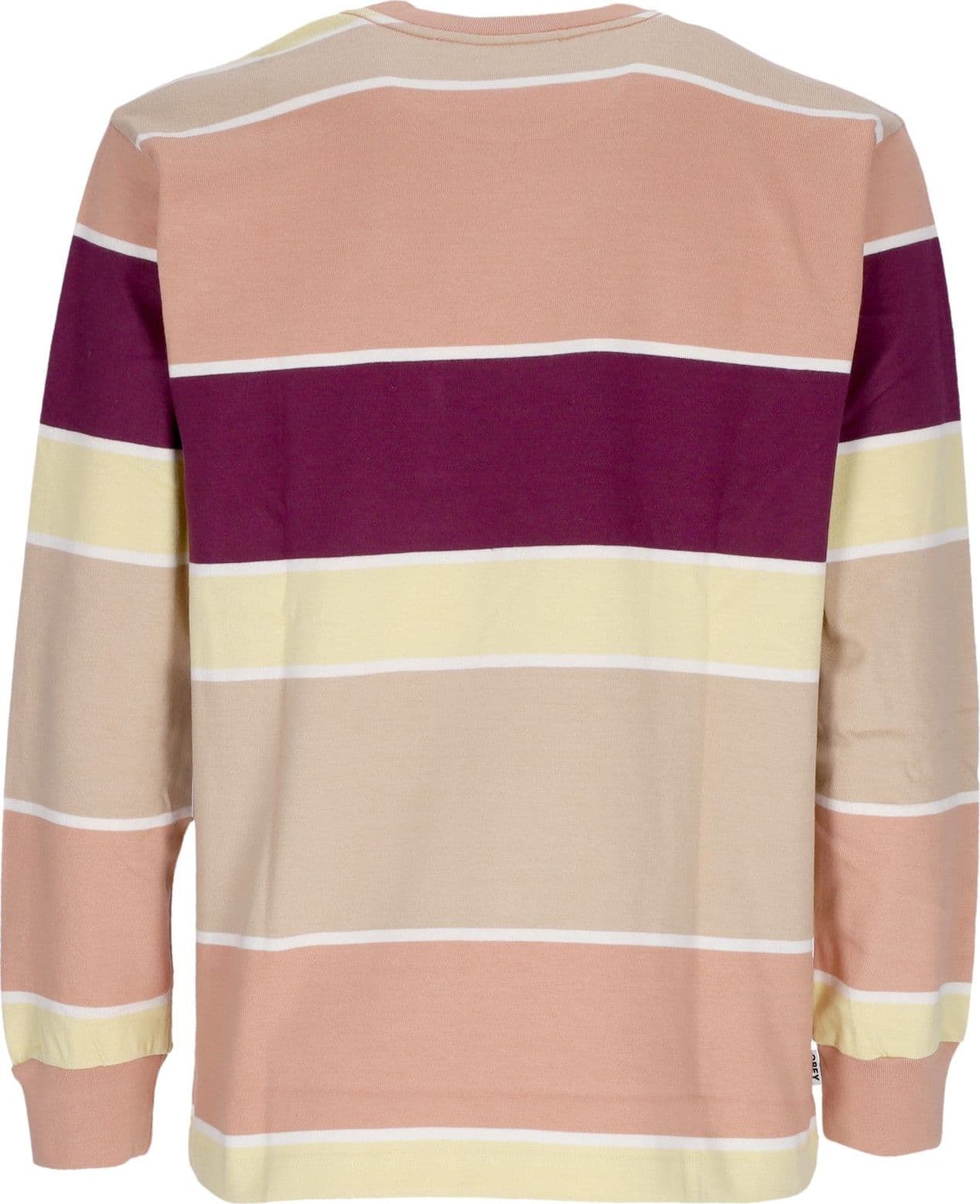OBEY Maglietta Manica Lunga Uomo Nationale Stripe L/s Tee Italian Clay Multi da uomo in T-shirt Drestige - Casamassima, commercioVirtuoso.it