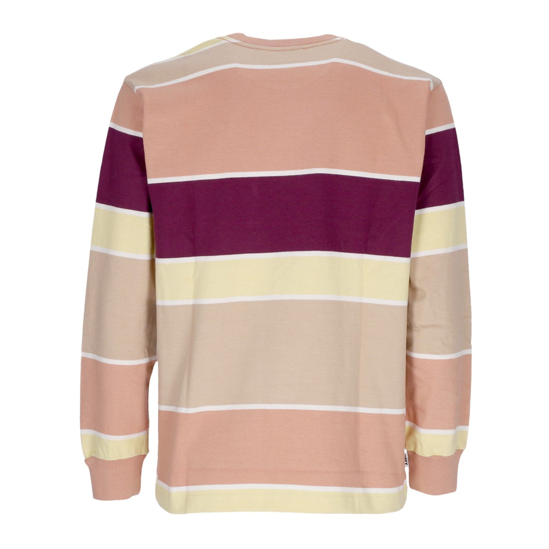 OBEY Maglietta Manica Lunga Uomo Nationale Stripe L/s Tee Italian Clay Multi da uomo in T-shirt Drestige - Casamassima, commercioVirtuoso.it