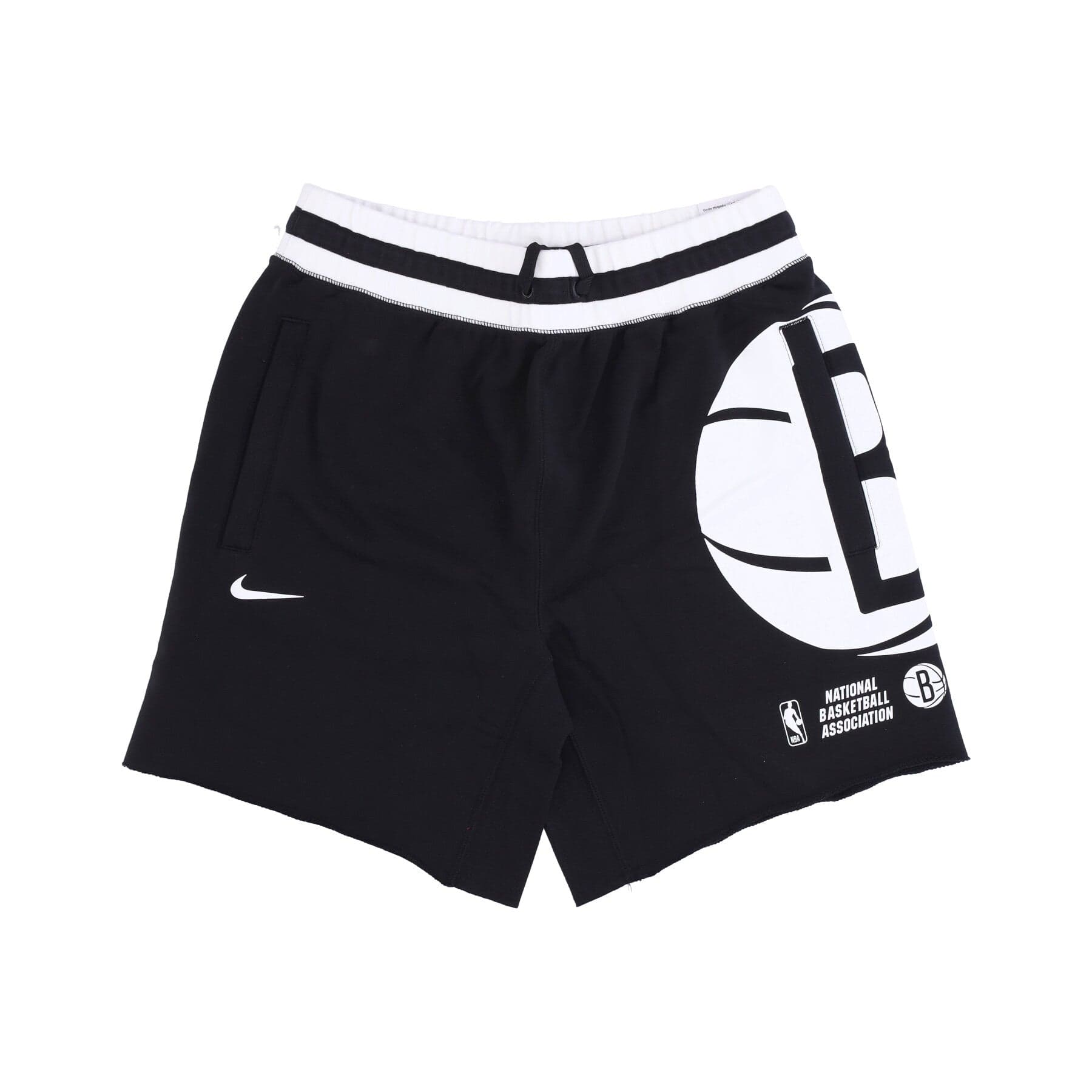 NIKE NBA Pantalone Corto Tuta Uomo Nba Fleece Short Courtside Bronet Black da uomo