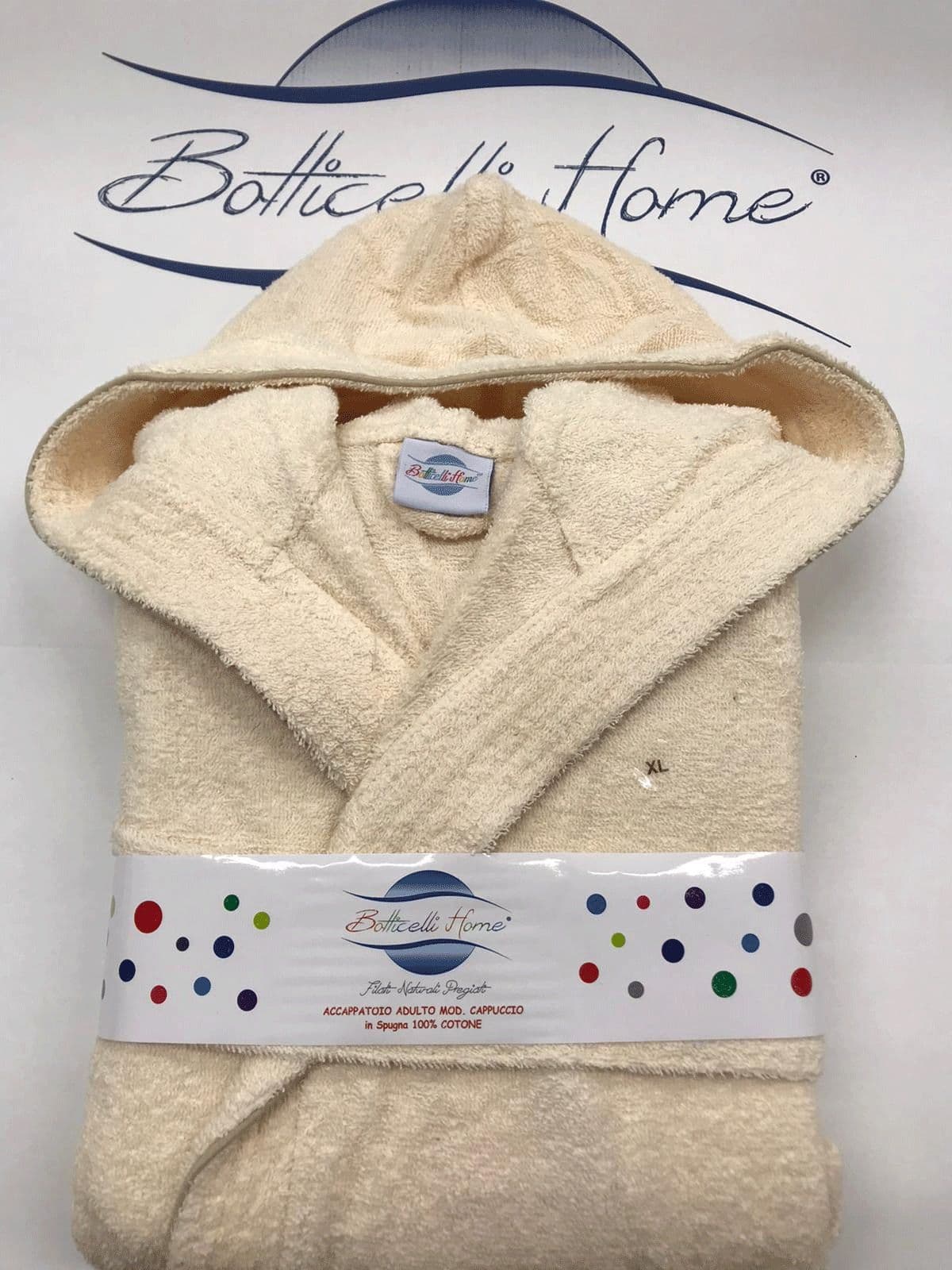 Accappatoio Unisex con Cappuccio Botticelli Home in Spugna di Puro Cotone Progress in Accappatoi Collezione Casa - Trebisacce, commercioVirtuoso.it