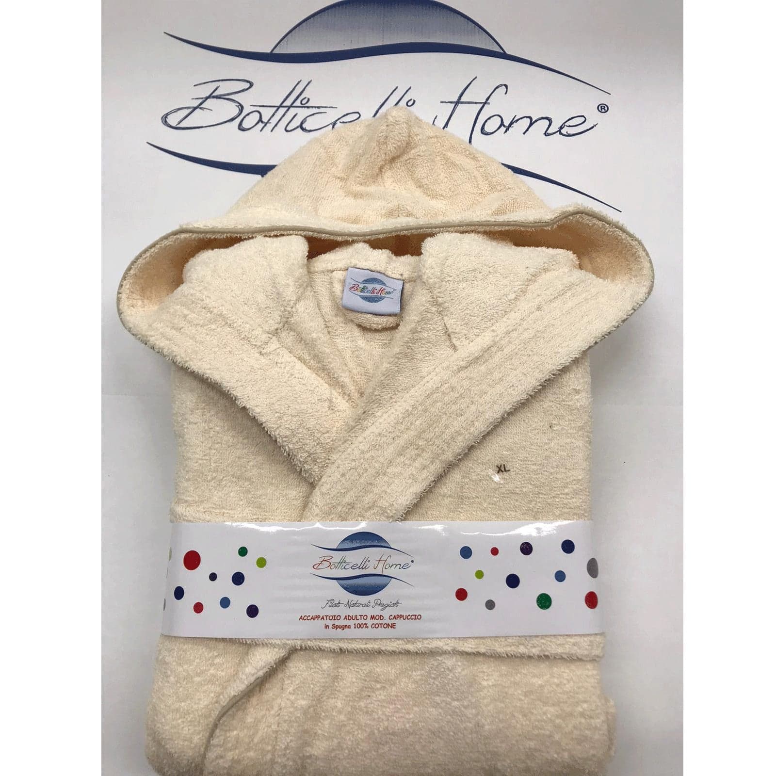 Accappatoio Unisex con Cappuccio Botticelli Home in Spugna di Puro Cotone Progress in Accappatoi Collezione Casa - Trebisacce, commercioVirtuoso.it