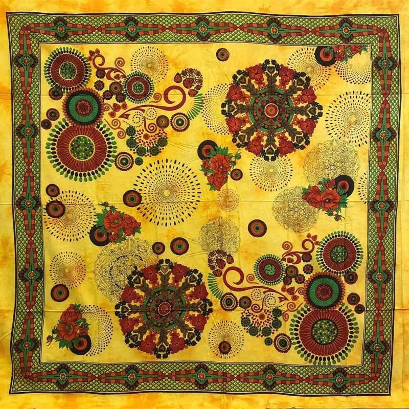 Granfoulard Copritutto in Puro Cotone con frange Pop Fantasy 210x240 cm in Protezioni superficiali Collezione Casa - Trebisacce, commercioVirtuoso.it