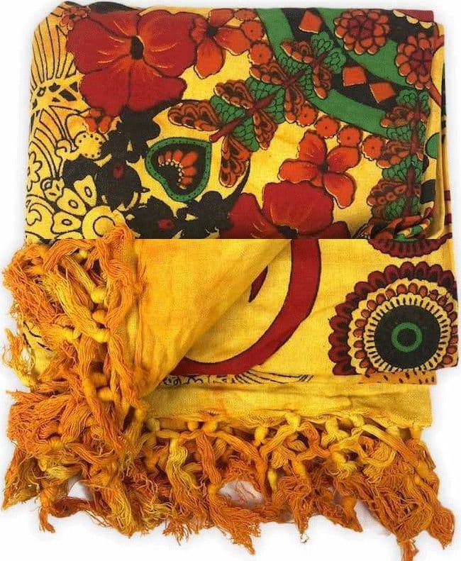 Granfoulard Copritutto in Puro Cotone con frange Pop Fantasy 210x240 cm in Protezioni superficiali Collezione Casa - Trebisacce, commercioVirtuoso.it