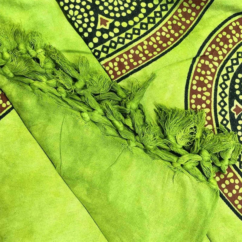 Granfoulard Copritutto in Puro Cotone con frange Sole Orientale 210x240 cm in Coperte Collezione Casa - Trebisacce, commercioVirtuoso.it