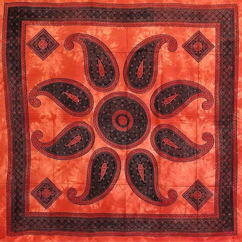 Granfoulard Copritutto in Puro Cotone con frange Sole Orientale 210x240 cm in Coperte Collezione Casa - Trebisacce, commercioVirtuoso.it