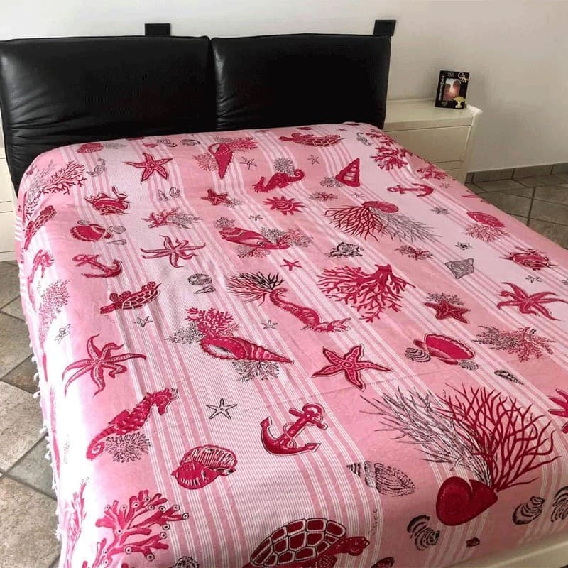 Granfoulard Copriletto in Puro Cotone Fantasia Marina 210x240 cm in Coperte Collezione Casa - Trebisacce, commercioVirtuoso.it
