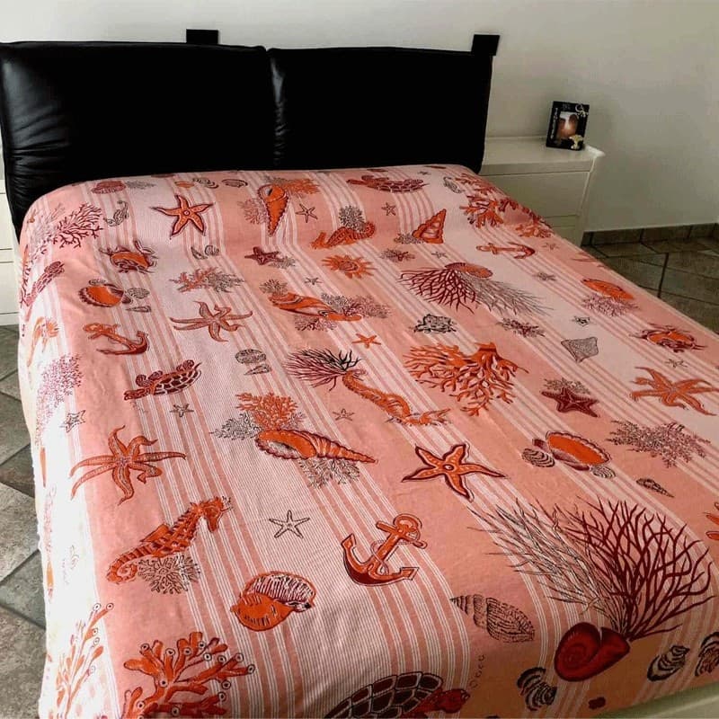 Granfoulard Copriletto in Puro Cotone Fantasia Marina 210x240 cm in Coperte Collezione Casa - Trebisacce, commercioVirtuoso.it