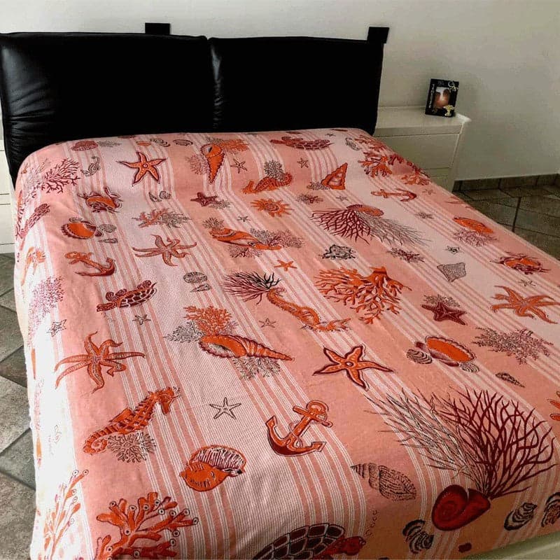 Granfoulard Copriletto in Puro Cotone Fantasia Marina 210x240 cm in Coperte Collezione Casa - Trebisacce, commercioVirtuoso.it