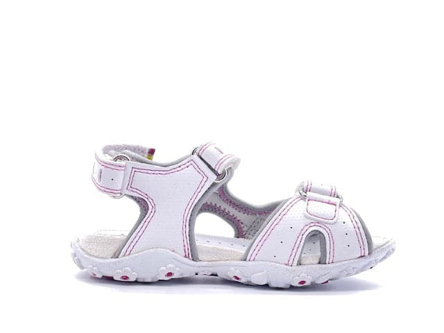 GEOX Sandalo Bambina Roxanne White/ Lt Grey in Sandali Calzature Durello - Agna, commercioVirtuoso.it